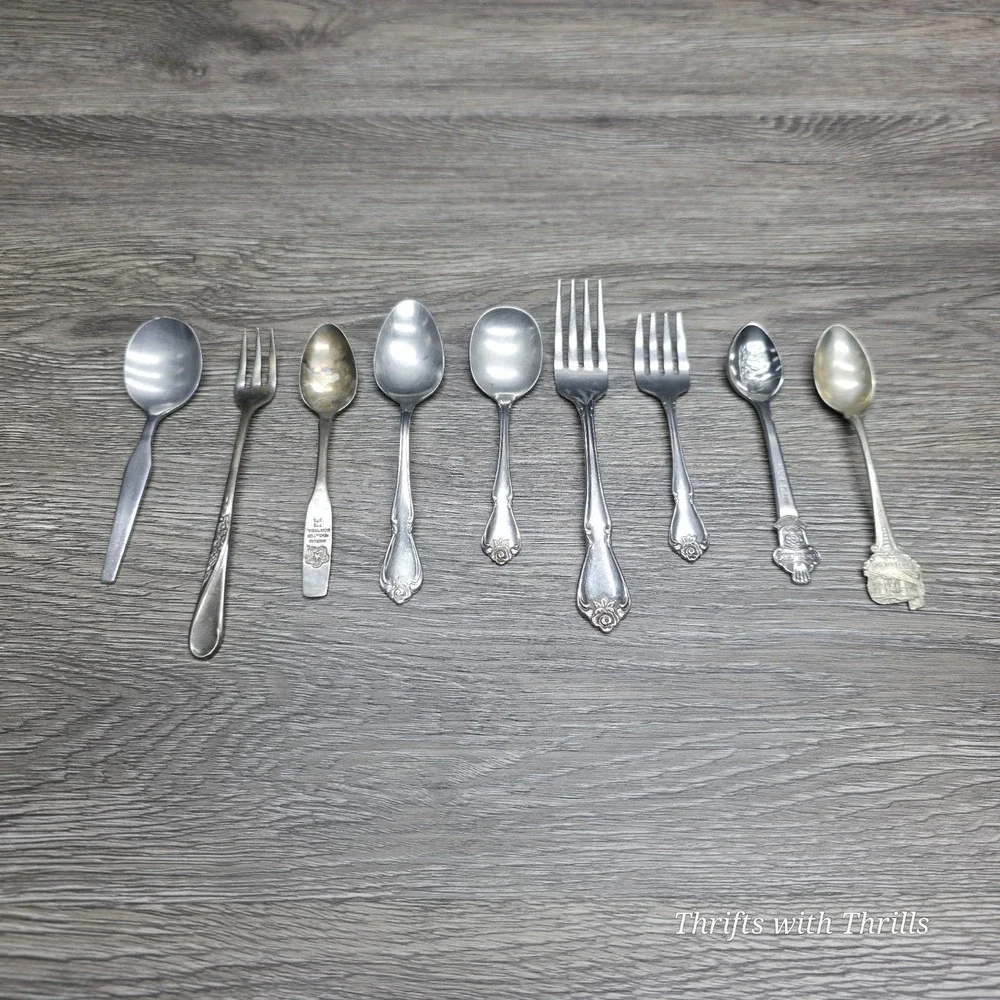 9 Collectible Spoon & Fork Bundle - Rogers,‎ Oneida, Rolex, San Francisco,  More
